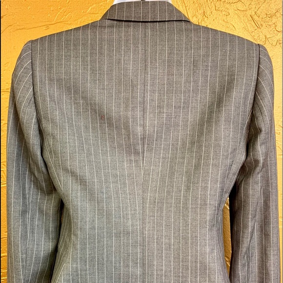 Calvin Klein Grey/White Pinstripe Blazer - Picture 4 of 5